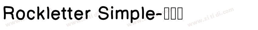 Rockletter Simple字体转换